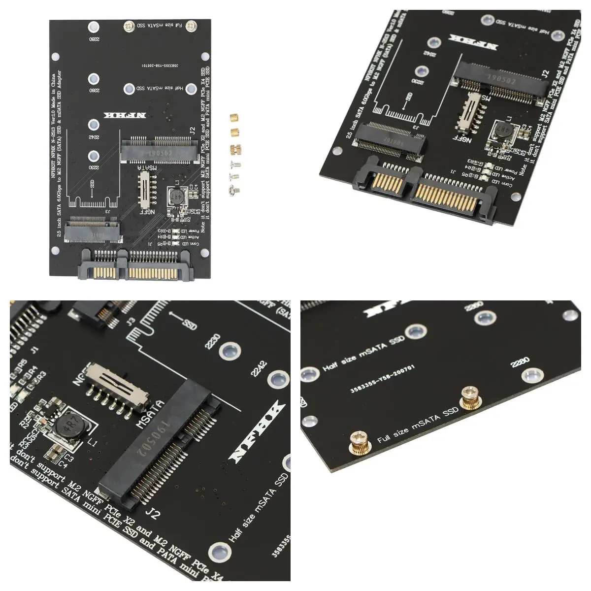 

Новый адаптер 2 NGFF MSATA SSD в SATA 3.0 2 в 1, конвертерная карта для ноутбука