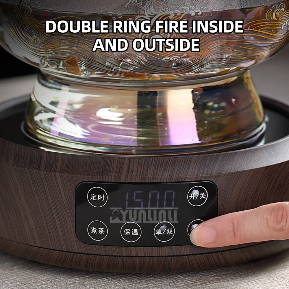 Mesin panci panas Mini rumah tangga kompor keramik listrik besi tahan karat Hotpot elektrik