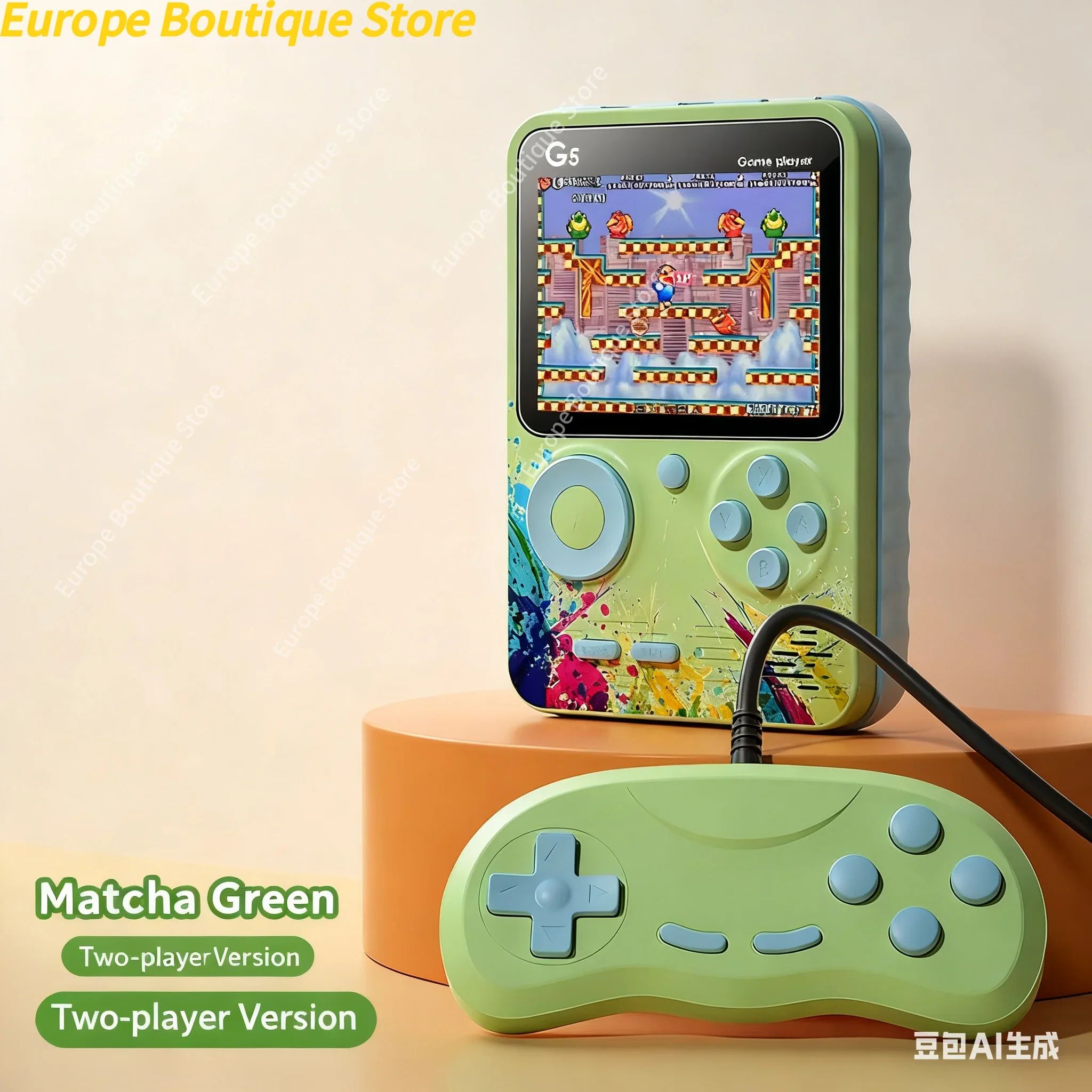 

G5 Мини-ручная консоль Macaroon Color Игровые плееры Портативная ретро-видеоконсоль Детская 8-битная 2,8-дюймовая цветная игра с ЖК-экраном