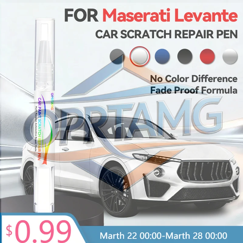

Ручка-корректор для ремонта лакокрасочного покрытия автомобиля Maserati Levante 2016-2025: белый 268A, черный NMN, синий 406C, серый 571A