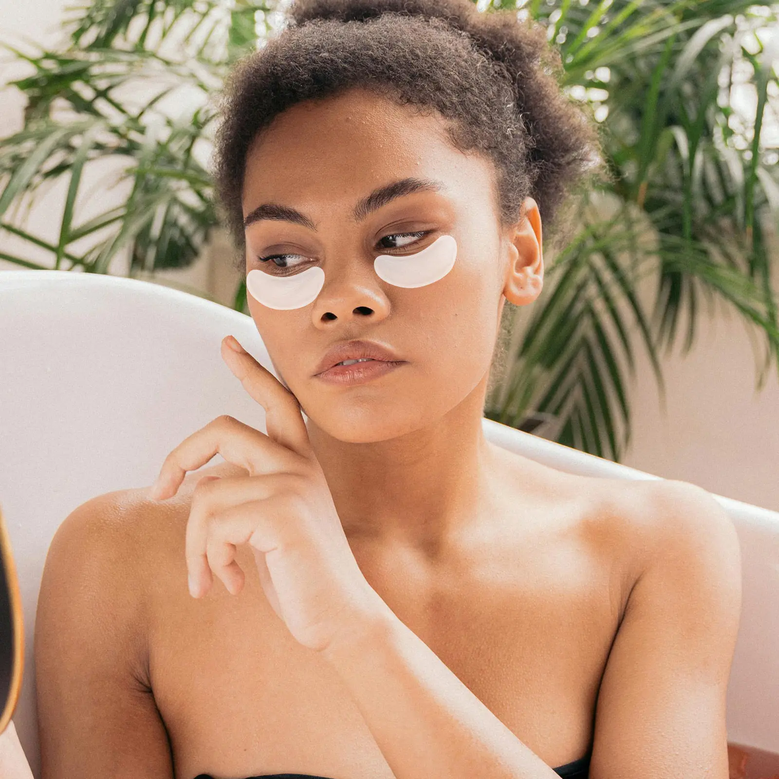 

6Pcs Eye Cooling Gels Under Eye Gel Pads Reusable Cold Hot Compress Comfort Fit Portable for Tired Eyes Dark Circles Soothing