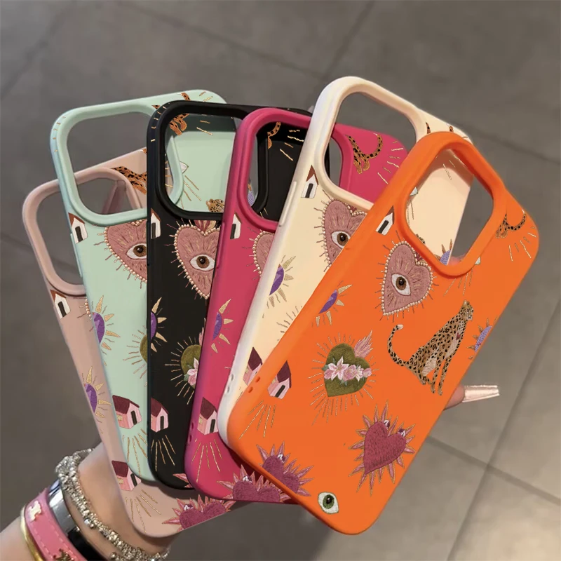 Für iPhone 16 15 14 13 12 11 17 18 Pro Max Plus Hülle Personalisierte Leoparden-Litschi-Muster Silikonhülle Für iPhone X 16e Funda – Detail 8