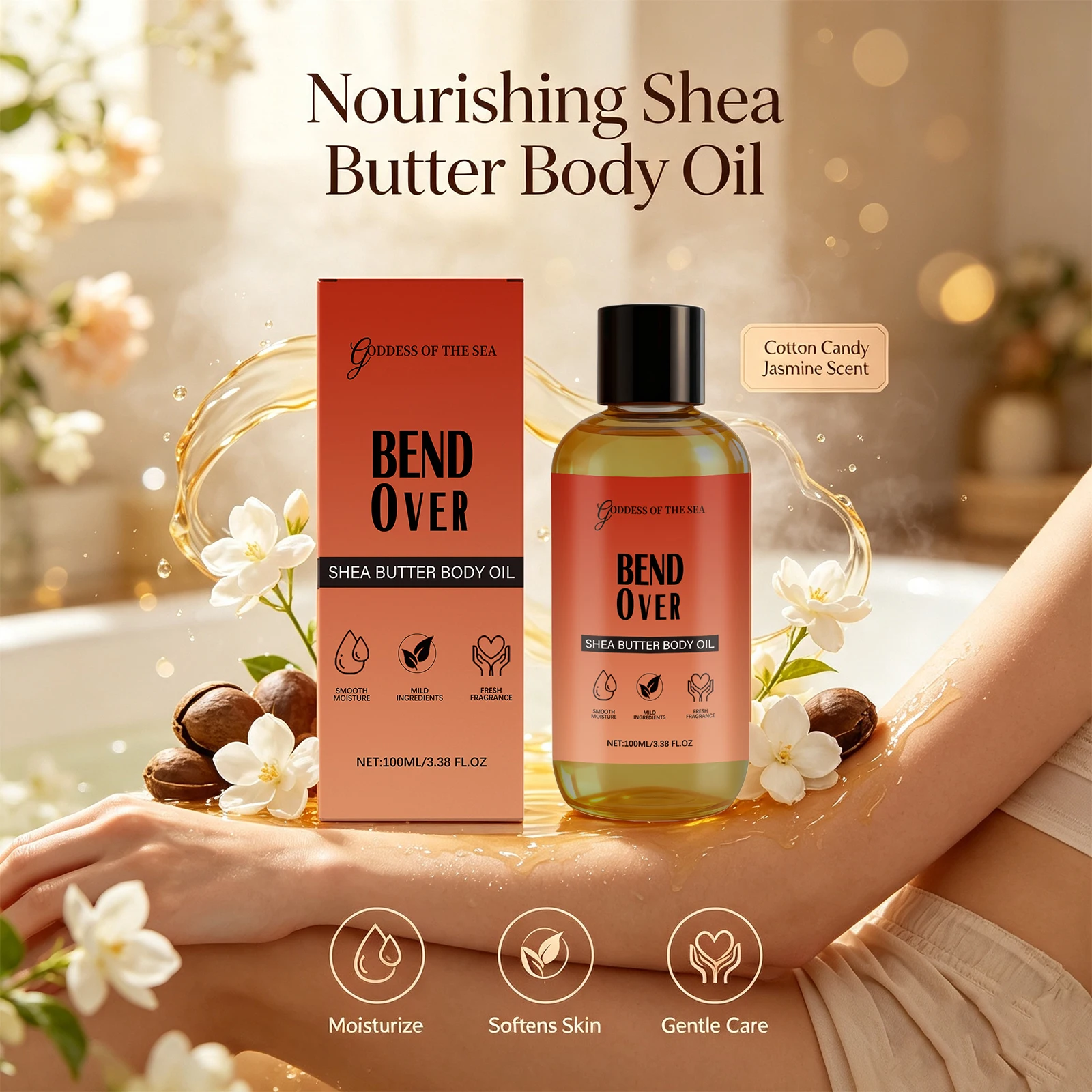 Shea Butter Body Oil Moisturiz - Shea Butter Raw recension och pris