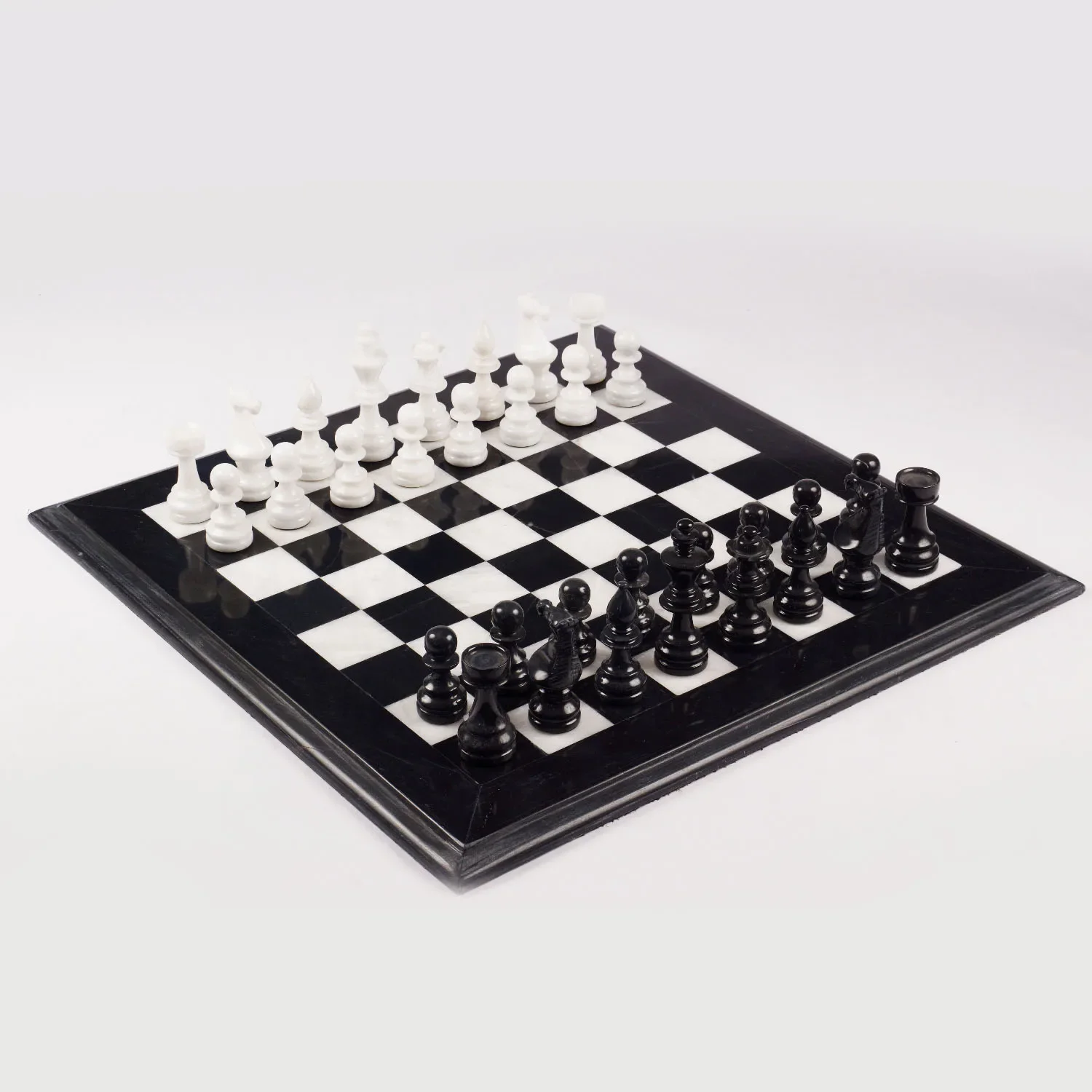 Natural Marble Black And White Checkerboard Travel Party Indoor Games Chess Games Chess Pieces Marble Chess