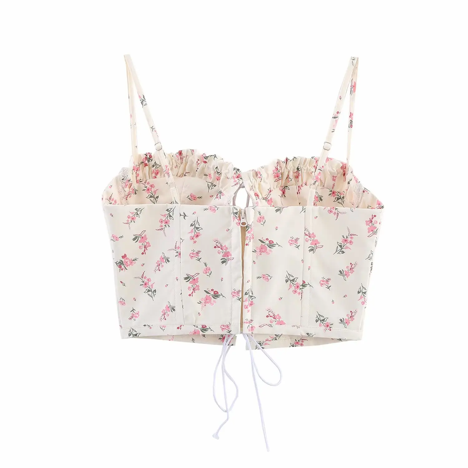 

JNLEAOG Spring New Women's Sexy Two-tone Fibone Slim Fit Strap Top Faionable Bal Polyester Vest Casual Wear