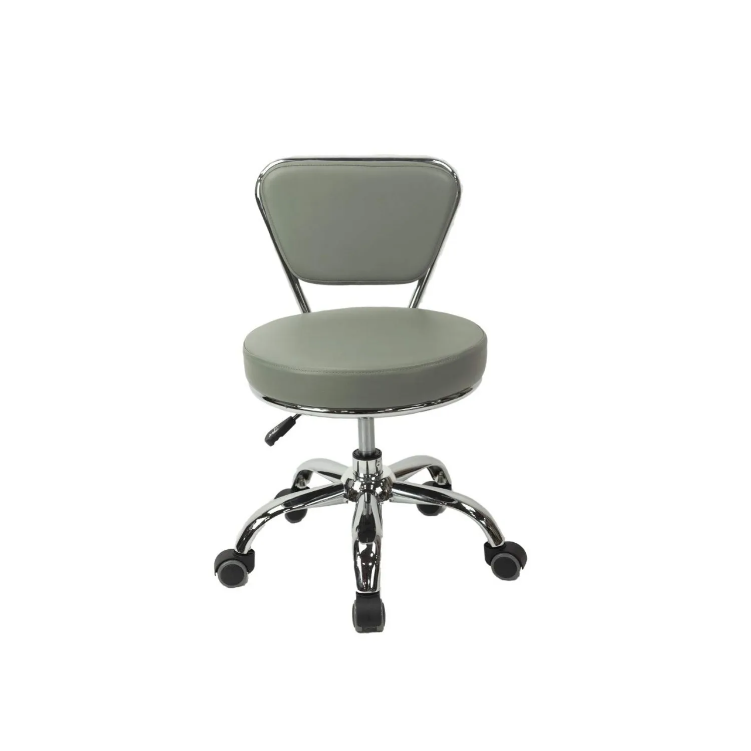 Dayton Garage Rolling Seat (Storm Grey) Pneumatic, Short Stool with Adjustable Height, Perfect for Garage Task, Customized