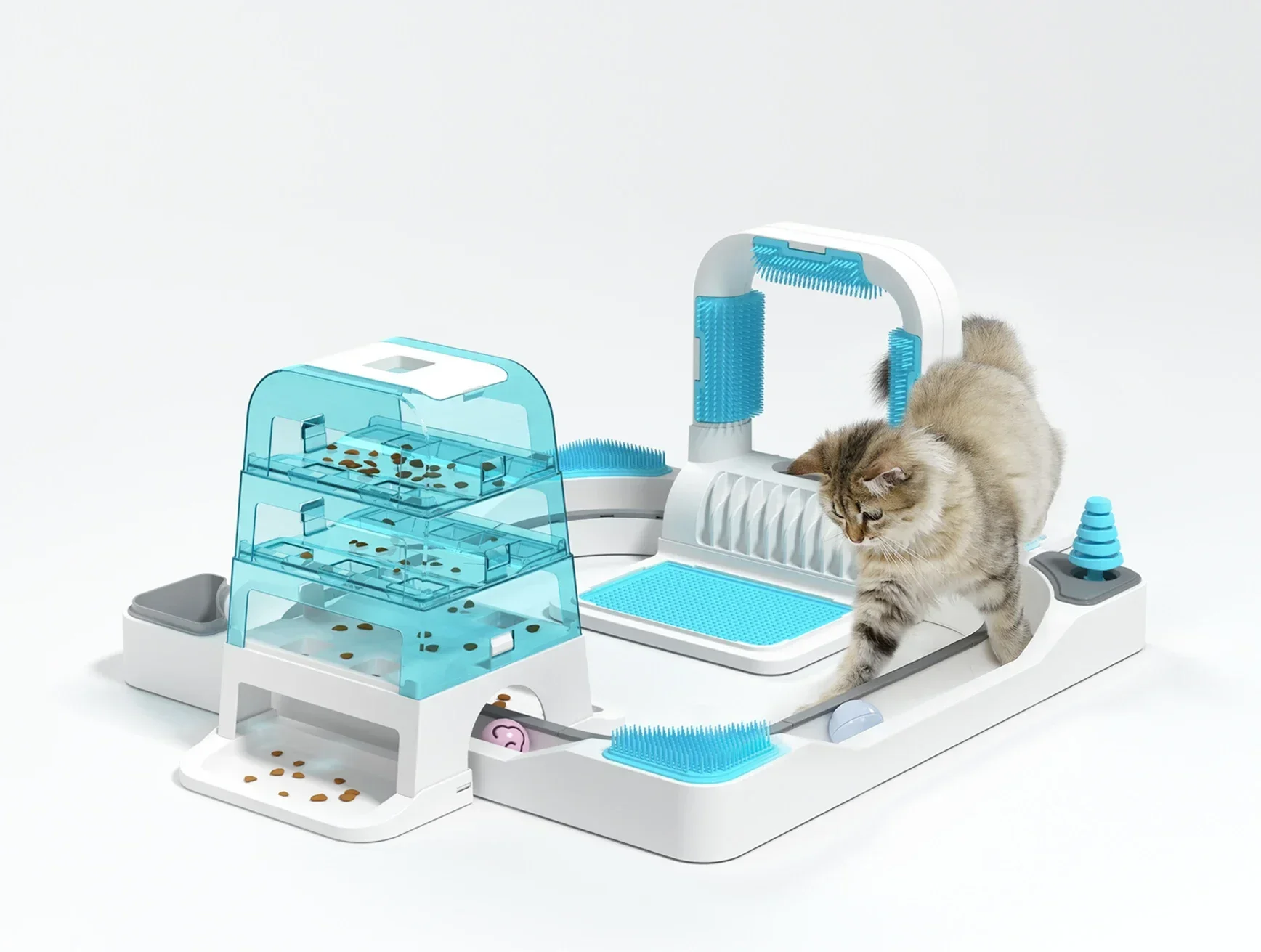 

#New Arrivals Cat Track Toys Feeder Grooming Set Build Different Layouts Stylish Design Cat Castle Playground Toys