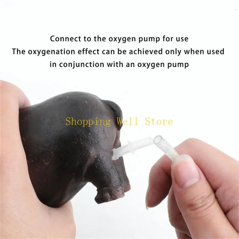 KX4B Fashion Hippos Aquariums украшения рыбки бабочек для кислородных рыб насосы кислорода