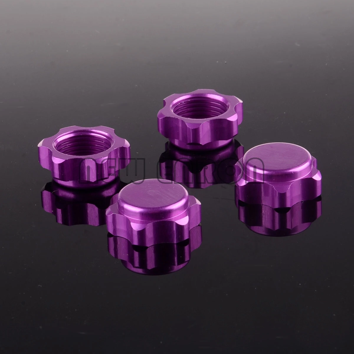 NEW ENRON 4P Aluminum 17MM Wheel Rim Hub Nuts Cover 81212 RC 1/8 Dust Proof Upgrade Part 80123 1:8