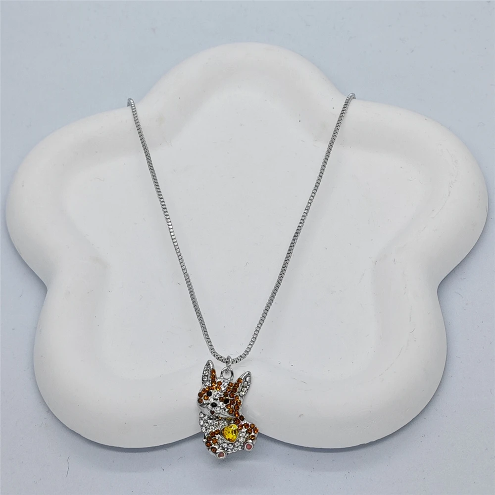 Exquisite Cute Corgi Butt Pendant Necklace for Women Elegant Pet Puppy Jewelry Animal Accessories Birthday Gift for Dog Lovers