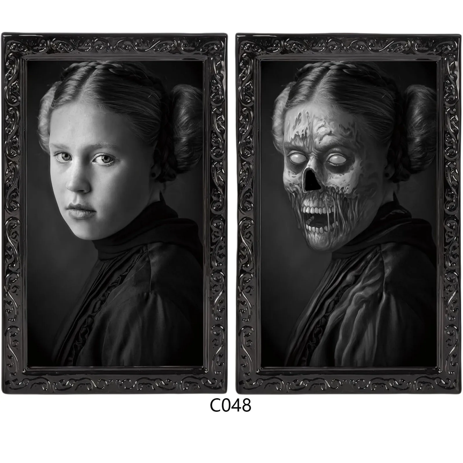 Horror Picture Frame Lens 3d Face Changing Horror Portraiture Haunted Weird Party Supplies Gifts Horror Atmosphere Decor