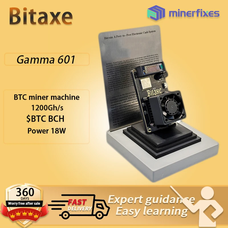 

New BTC Mining Machine Bitcoins miner Bitaxe Gamma 601 cryptos miner 1.2TH/S From Antminer S21 Pro Asic miner BTC Miner