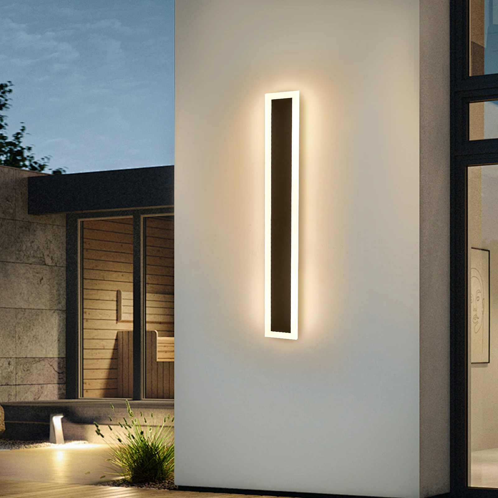 Imagem -03 - Moderno Impermeável Led Wall Light Lâmpada de Tira Longa Interior e Exterior Wall Light Front Door Light Entrada Corredor Lamp