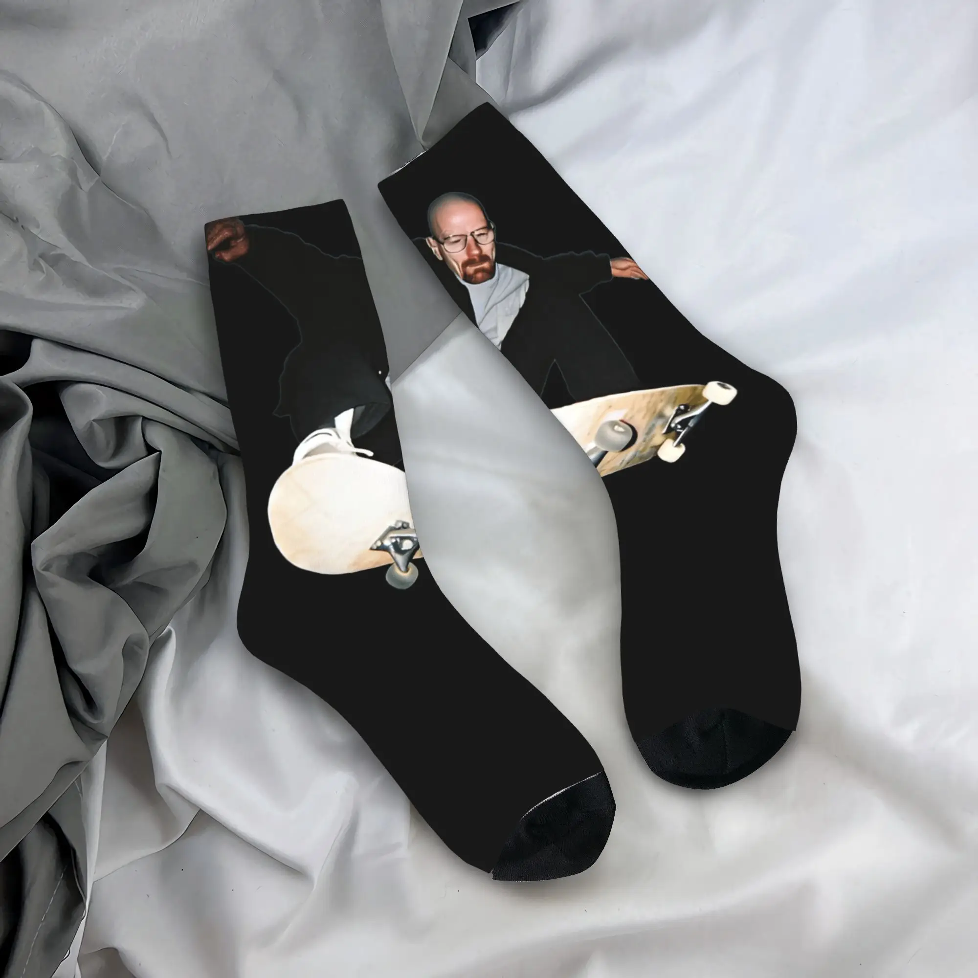 

Носки Heisenberg Breaking Bad, модные чулки унисекс, мужские средние мягкие спортивные носки на открытом воздухе, зимние нескользящие носки с графическим рисунком