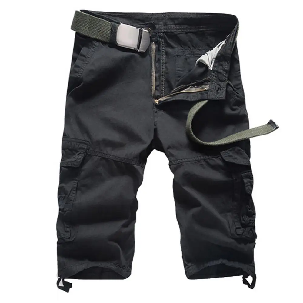 Men Sports Shorts Casual Fifth Pants Summer Pants Multi-pocket Cycling Sweatpants Fifth Pants