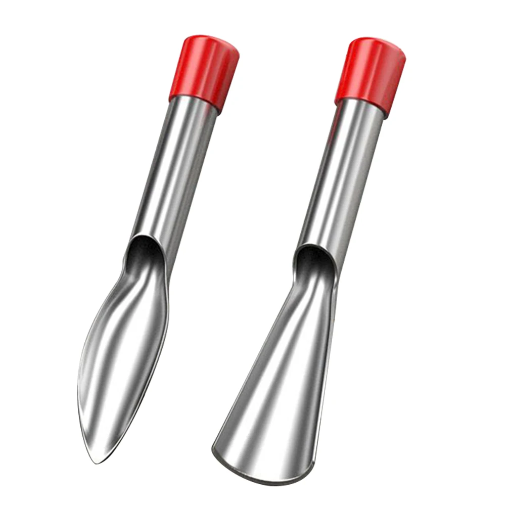 2 Pcs Gardening Tool Set Transplanting Small Shovel Stainless Steel Spade Shovel Rake Farming Shovel Outdoor Planting Hand Tools