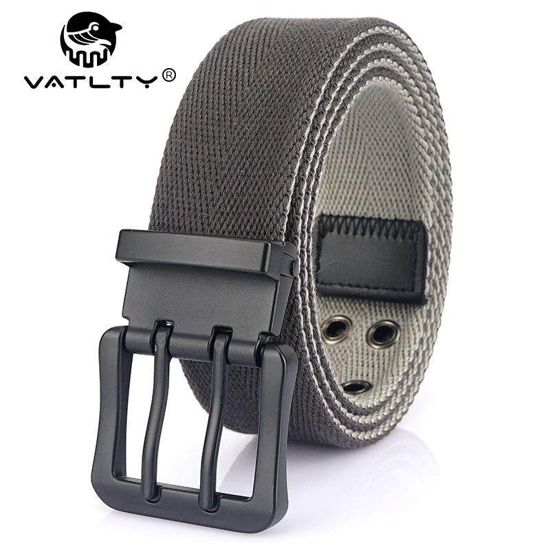 

Vintage Reversible Belt For Men Double Needle Alloy Buckle Soft Tough Canvas Belt 38mm Adjustable Work Girdle Male Accessories