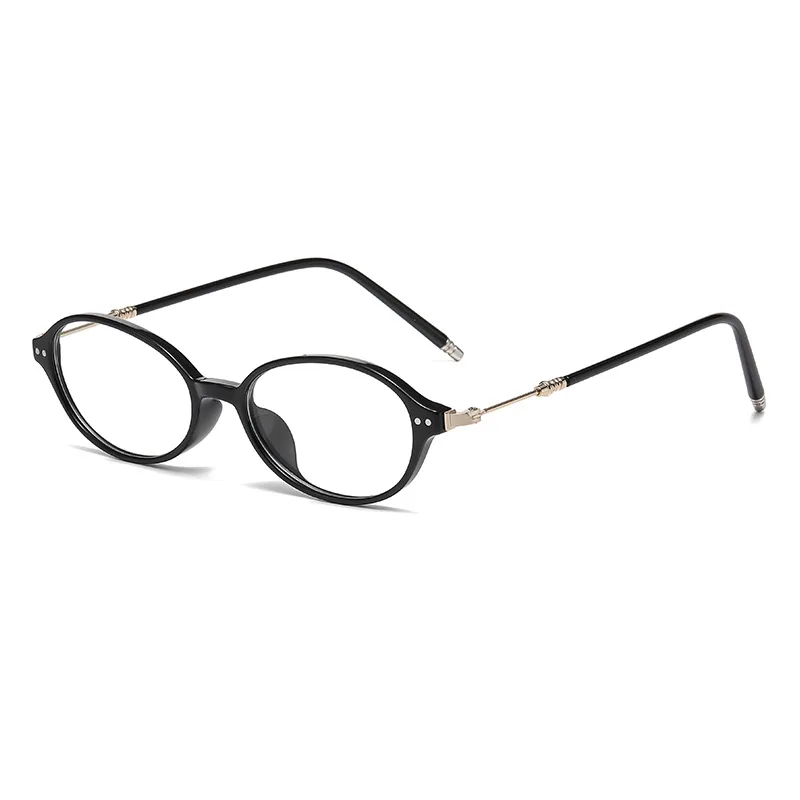 Oval Frame Literary Myopia Glasses Light-sensitive Color-changing Frame Anti-blue Light Myopia Glasses 6165
