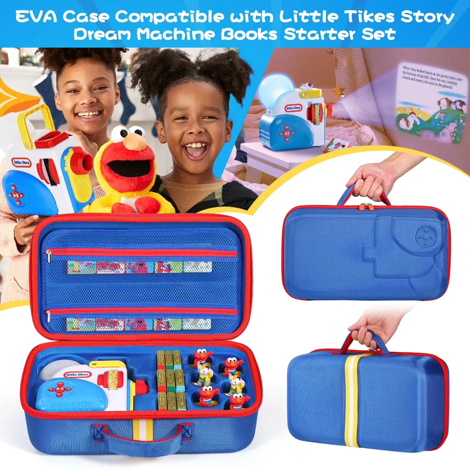 Hard Protective Travel Case for Story Dream Machine Books Starter Set, Storage Container for Storytime Audio Play Collection