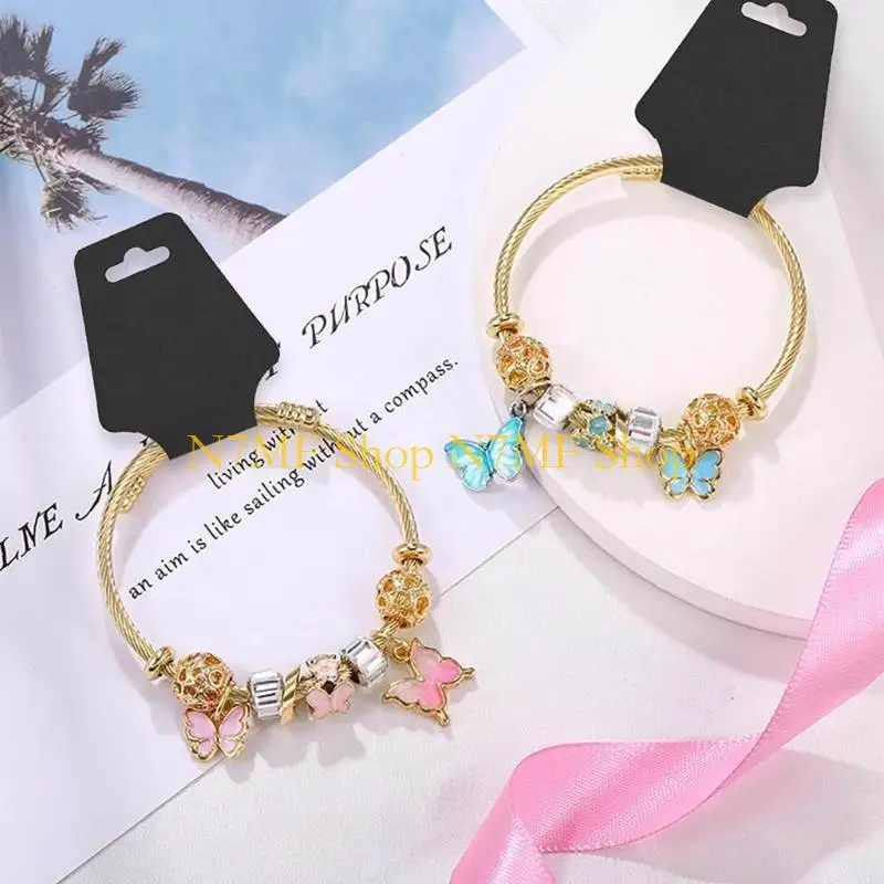 N7MF 100PCS BRACELET BRACELET STARDY HOLD-TAG لبيع بطاقة عرض مفاتيح حلق لتوريد الأعمال الصغيرة