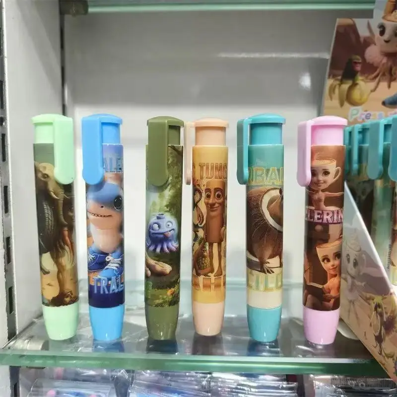 ยางลบการ์ตูนน่ารัก 1/2/4/6 ชิ้น สามารถเปลี่ยนไส้ยางลบได้ ยางลบดินสอแบบยืดหดได้ สำหรับนักเรียน อุปกรณ์การเรียนสำหรับเด็ก ของขวัญ