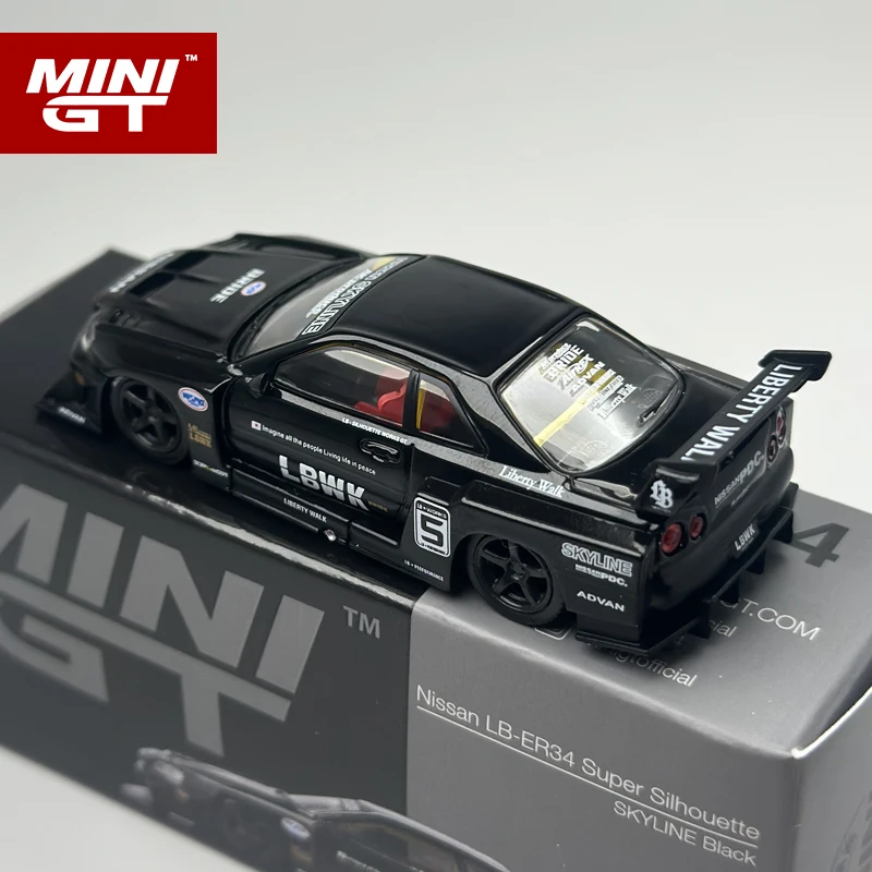 MINIGT 1:64 Nissan LB-ER34 Super Silhouette SKYLINE Black alloy