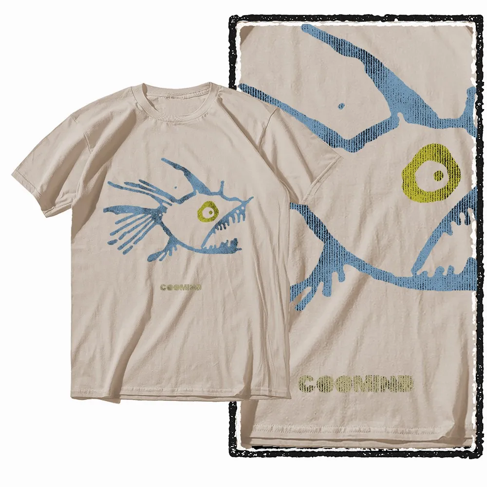 G22 Beige Streetwear Big Size Cotton Men's COOLMIND Printed Graphic T-shirt | Cool O-neck Men's Tee Tshirt