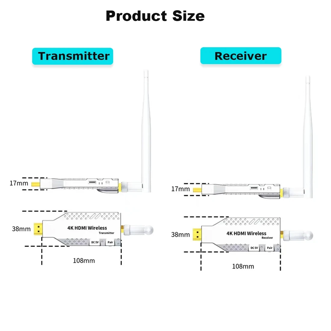 Draadloze Hdmi Extender 4K 50M 5.8Ghz Hdmi Draadloze Zender En Ontvanger Voor Laptop Pc Dslr Camera Naar Tv Projector Monitor