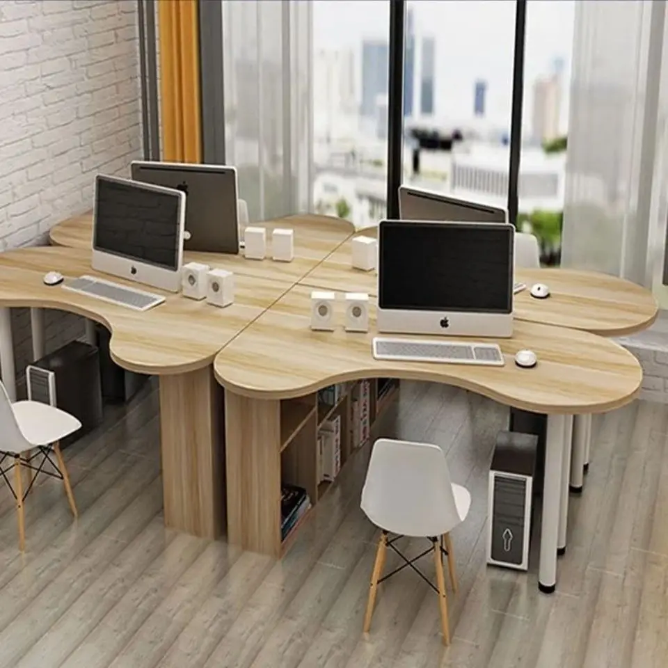 Student corner writing table study table corner computer desktop table home bedroom desk bookshelf