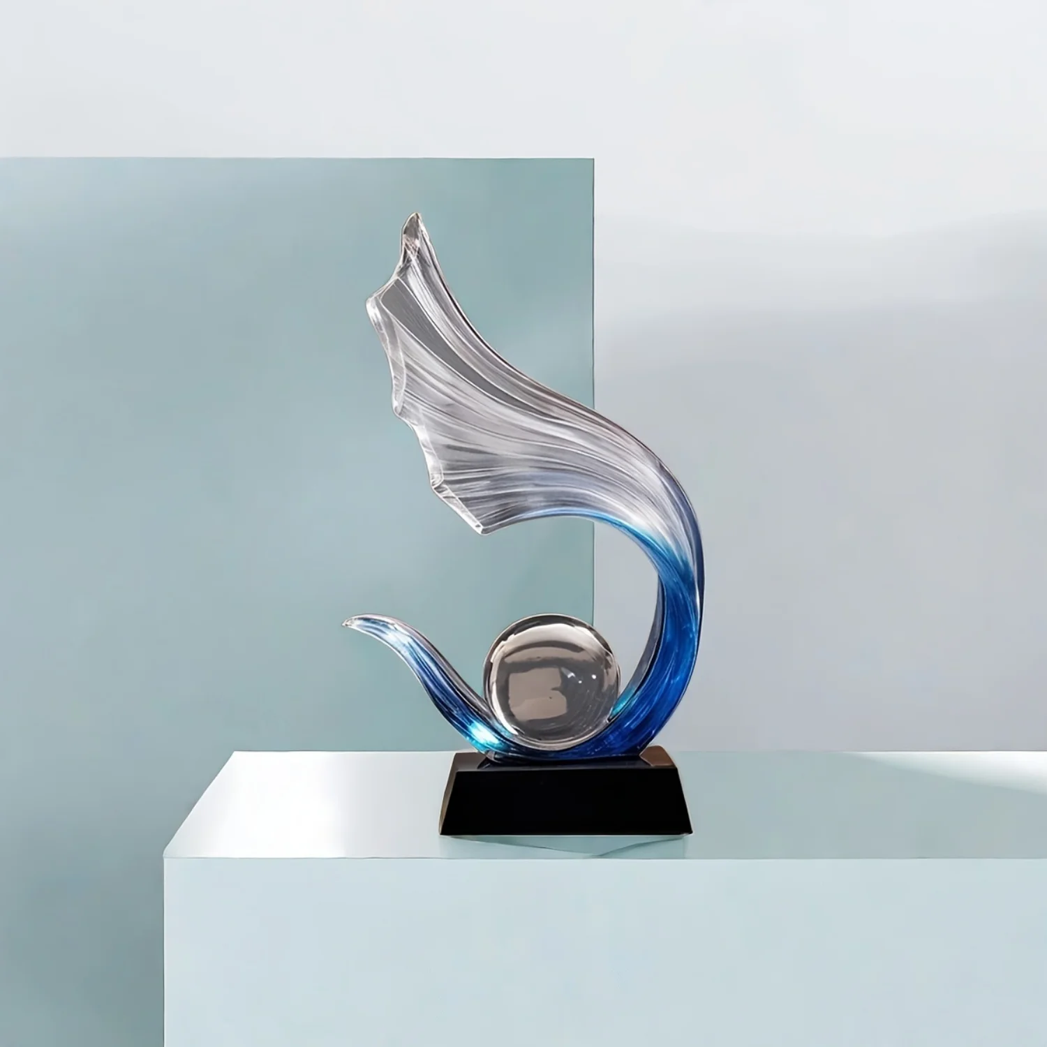 Коллекционные фигурки из скульптуры из смолы — современные креативные детали для внутреннего декора для различных типов комнат — разделенный конец без электричества