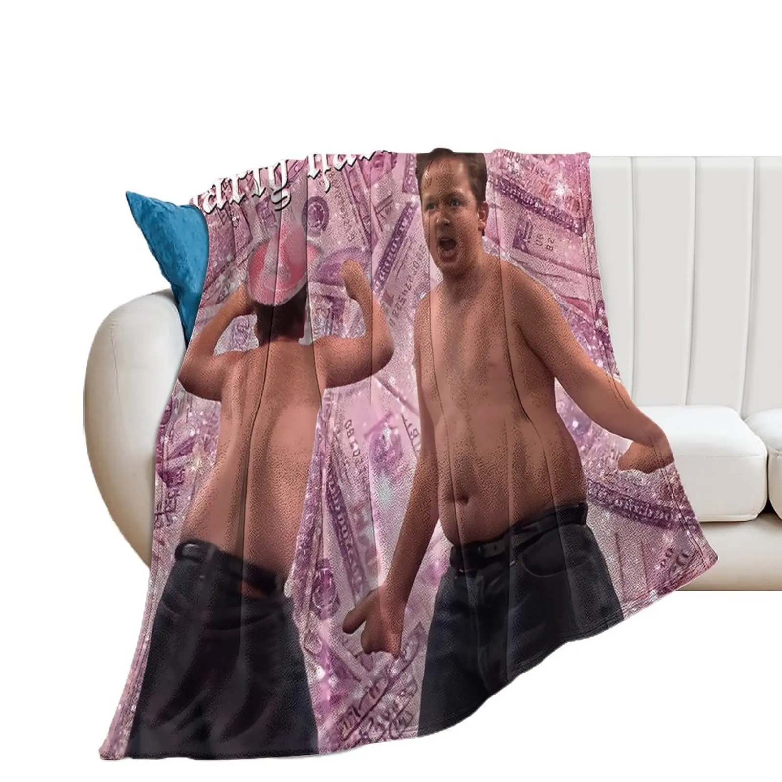 

Party Hard Gibby Throw Blanket Flannel Fabric Summer Heavy Blankets