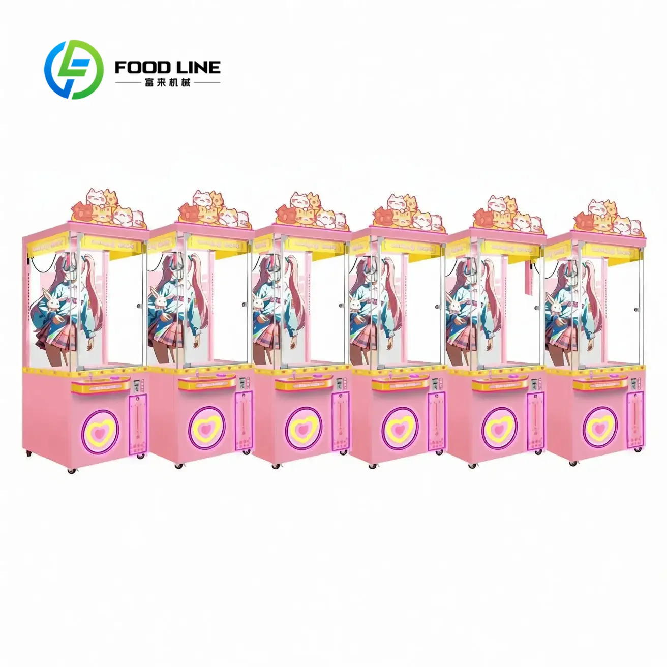 Customized Coin Operated Doll Claw Crane Game Machine for Toy Vending and Amusement Center Commercial Use