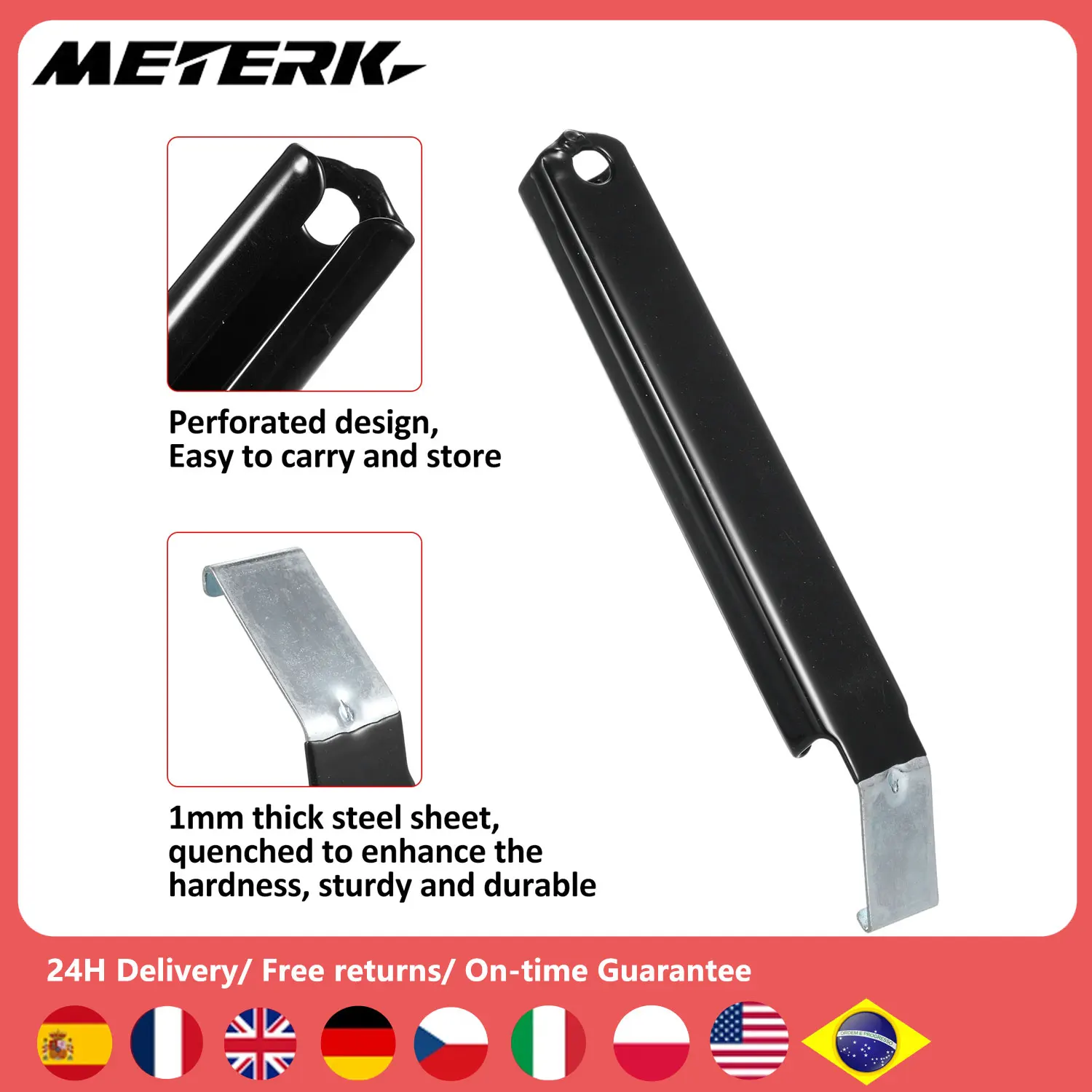 Herramienta de extracción de revestimiento de vinilo, 2 piezas, para instalación y reparación, mango de agarre antideslizante Extra largo, herramienta de cremallera de acero de una pieza de alta calidad
