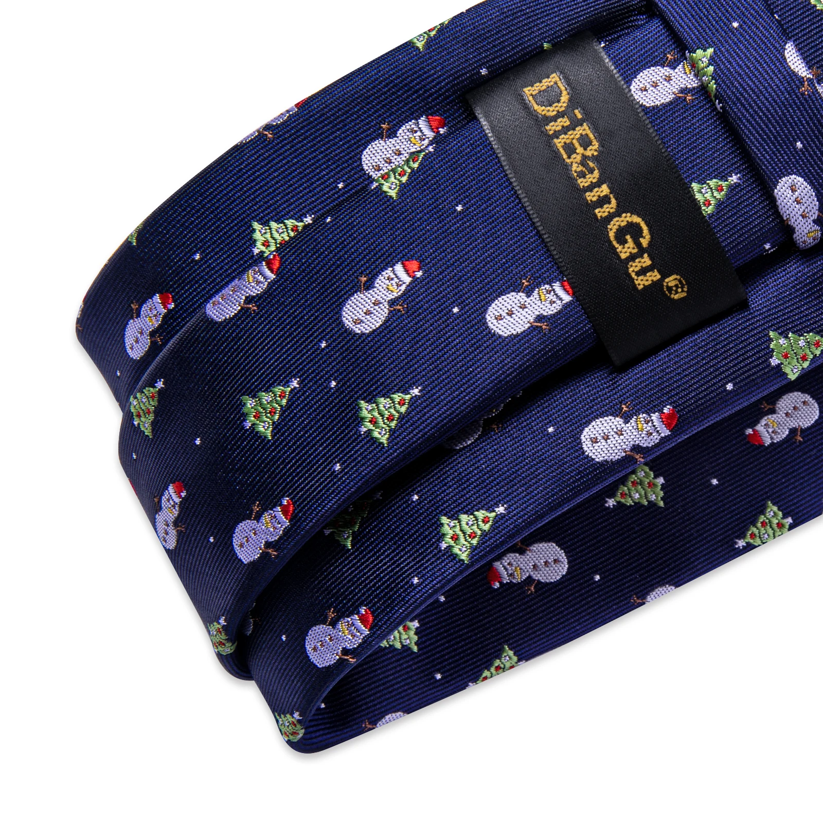 럭셔리 남성용 넥타이 크리스마스 넥타이 포켓 스퀘어 커프스 링크 세트 눈사람 블루 남성용 웨딩 비즈니스 파티 선물