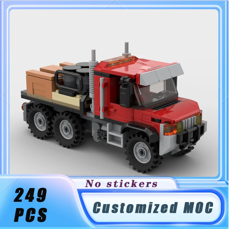 City Vehicle Series Off Road Flatbed Truck Building Blocks Model Bricks Display Collection Children's Toys Gifts 249PCS