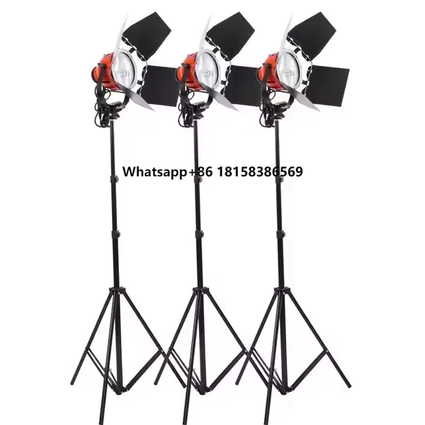 

E-reise Photography Studio Lighting Kits 800W Video Red Head Continuous Light*3 With 200cm Light Stand*3 Photo Studio Set