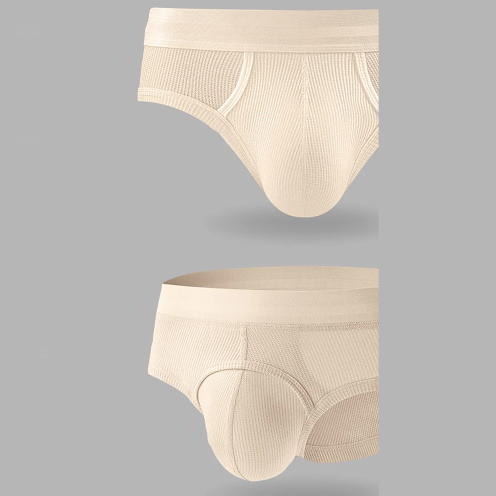 Men's Sexy Separable Pouch Underwear Lingerie Casual Simple Waffle Cotton Blend Panties Comfortable Soft Briefs Bottoms
