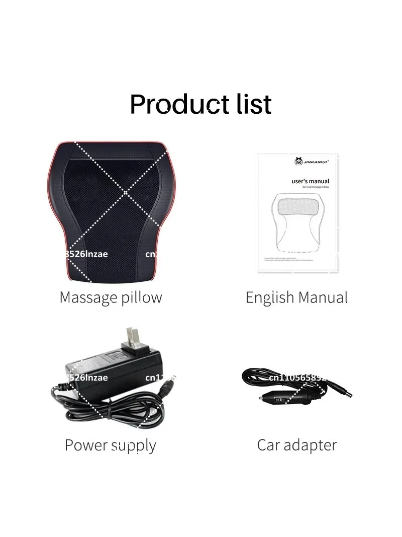 Newest 3 in 1 Massage Pillow for Neck Back Shoulder Waist, Portable Car & Home Use, Body Massager for Pain Relief