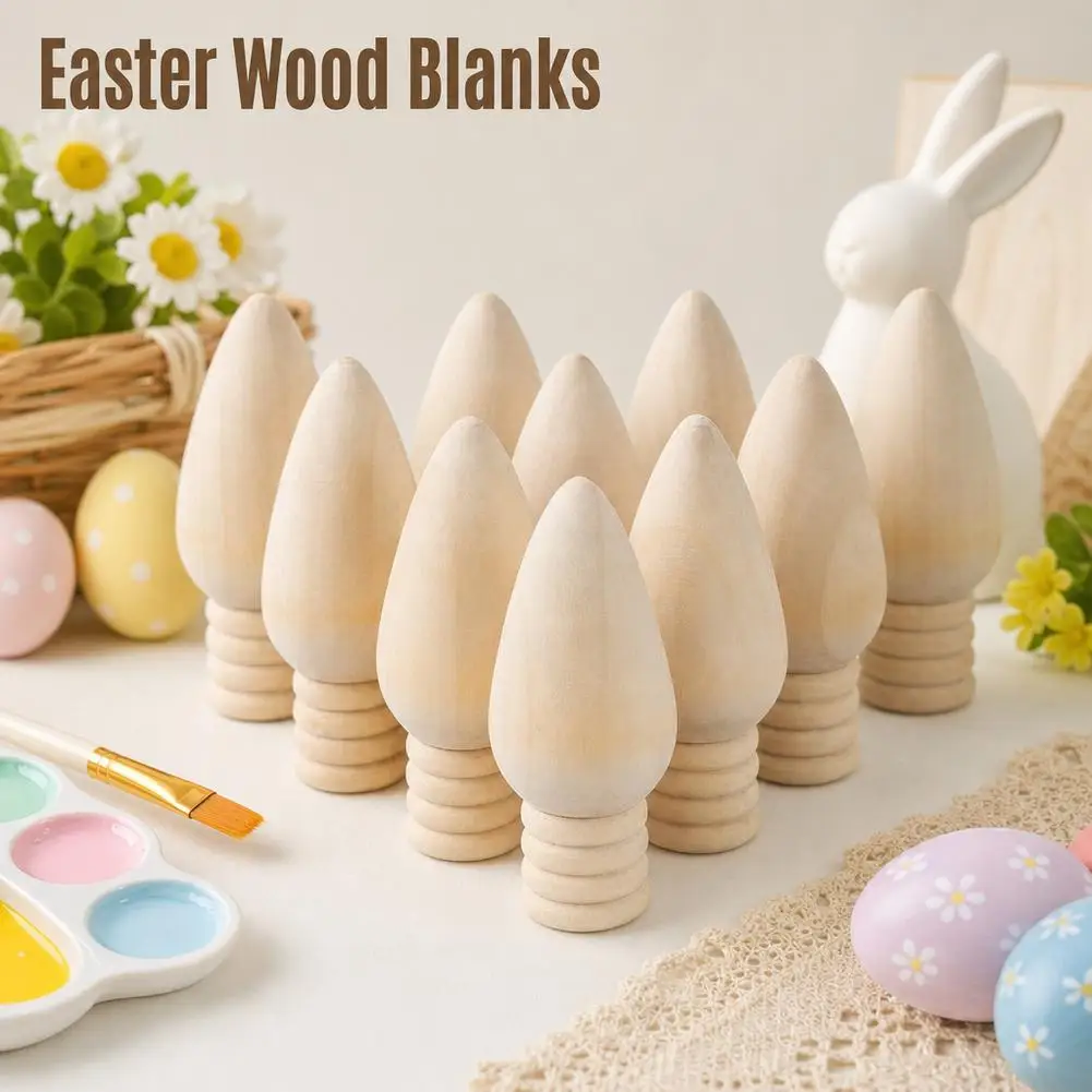 10pcs DIY Wooden Craft Kits for Kids - Painted Toys Christmas Balls Trees Bell Pendants Educational Art Activities