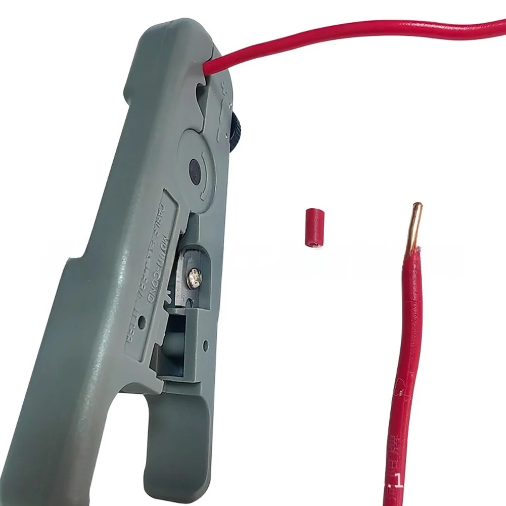 Rotating Wire Stripper Cutter Dual Function Network Tool Adjustable Blade V-notch And U-notch Stripping Ports