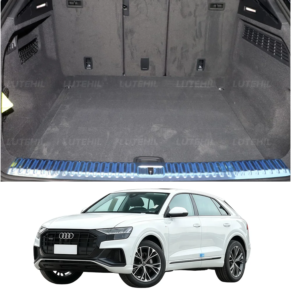 Car Floor Mats For Audi Q8 4M 2019-2024 23 22 21 20 Trunk mat Cargo Liner Protection Carpet Custom Floor Liners Accessories