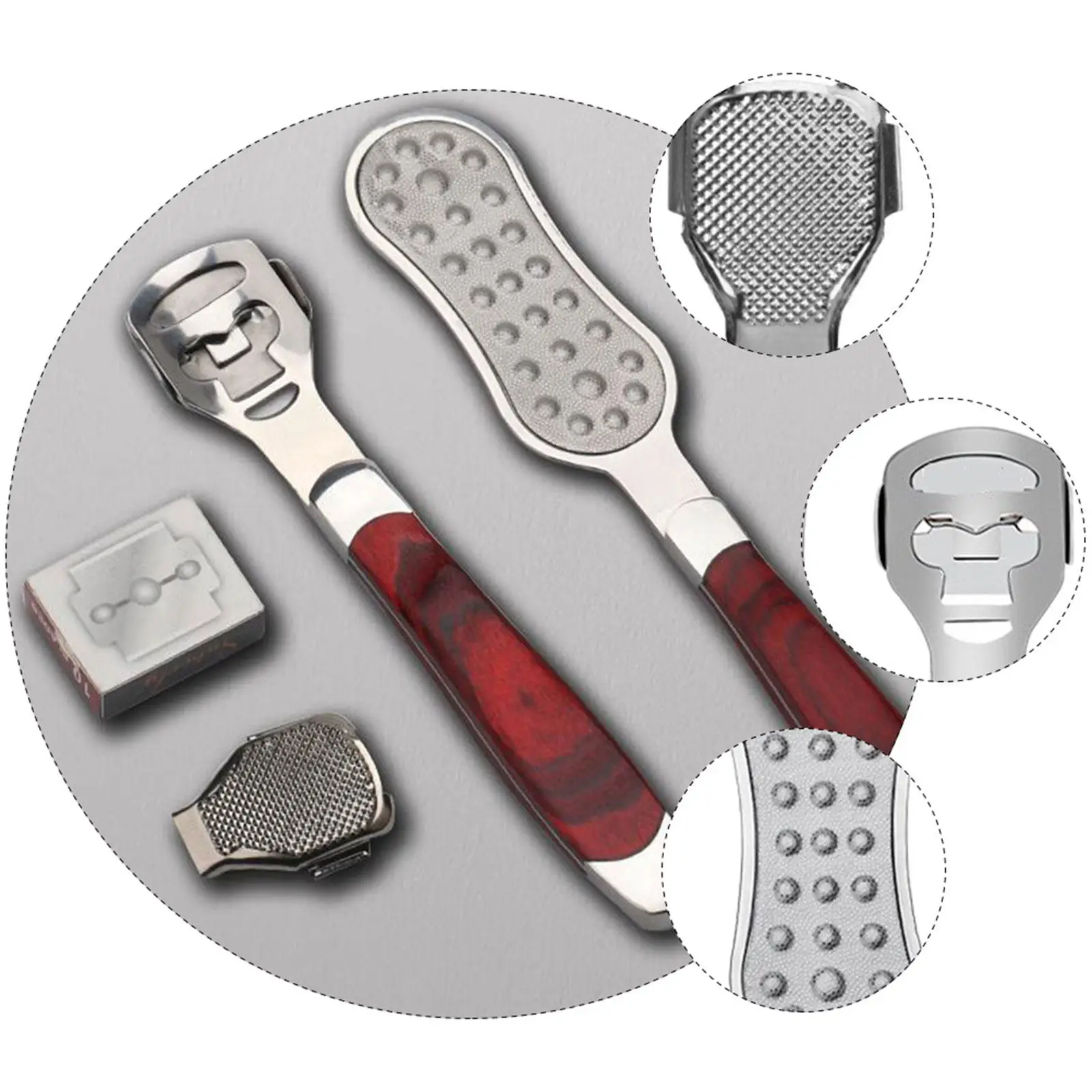 1Set Professional Pedicure Tool Kit Foot Callus Remover Dead Skin Scraper Stainless Steel File Care Scratch Tools