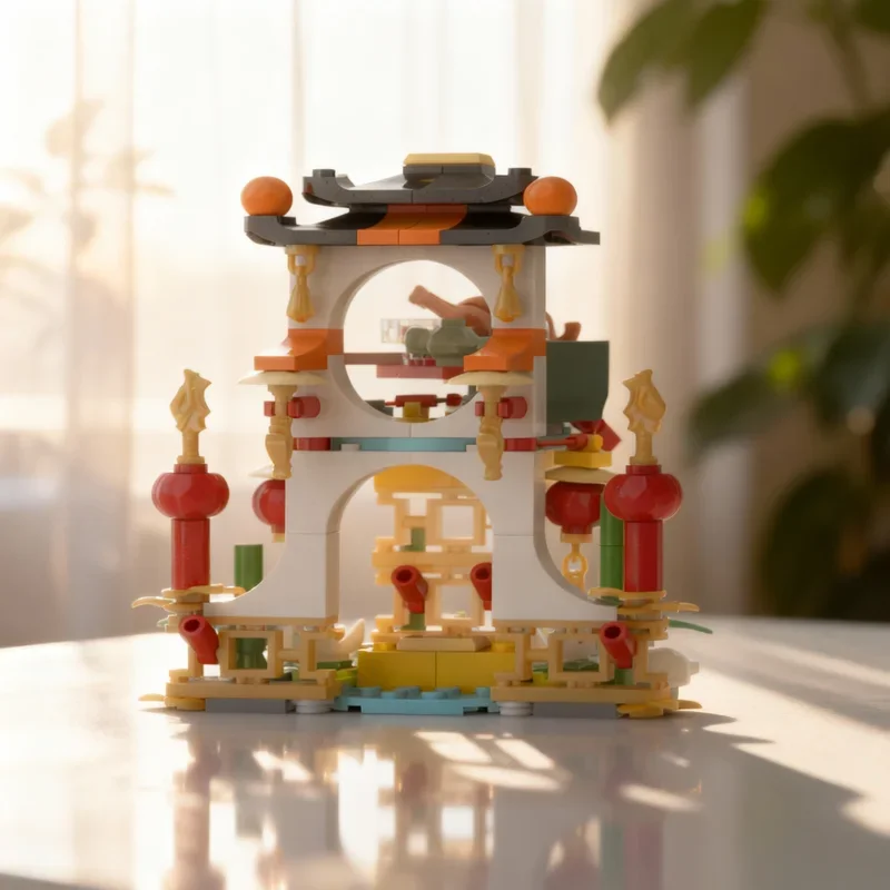 

117pcs MOC All Pieces Temple Model Building Toy Festival Gifts Blocks Architecture Assemble DIY Education Brick Creative Idea