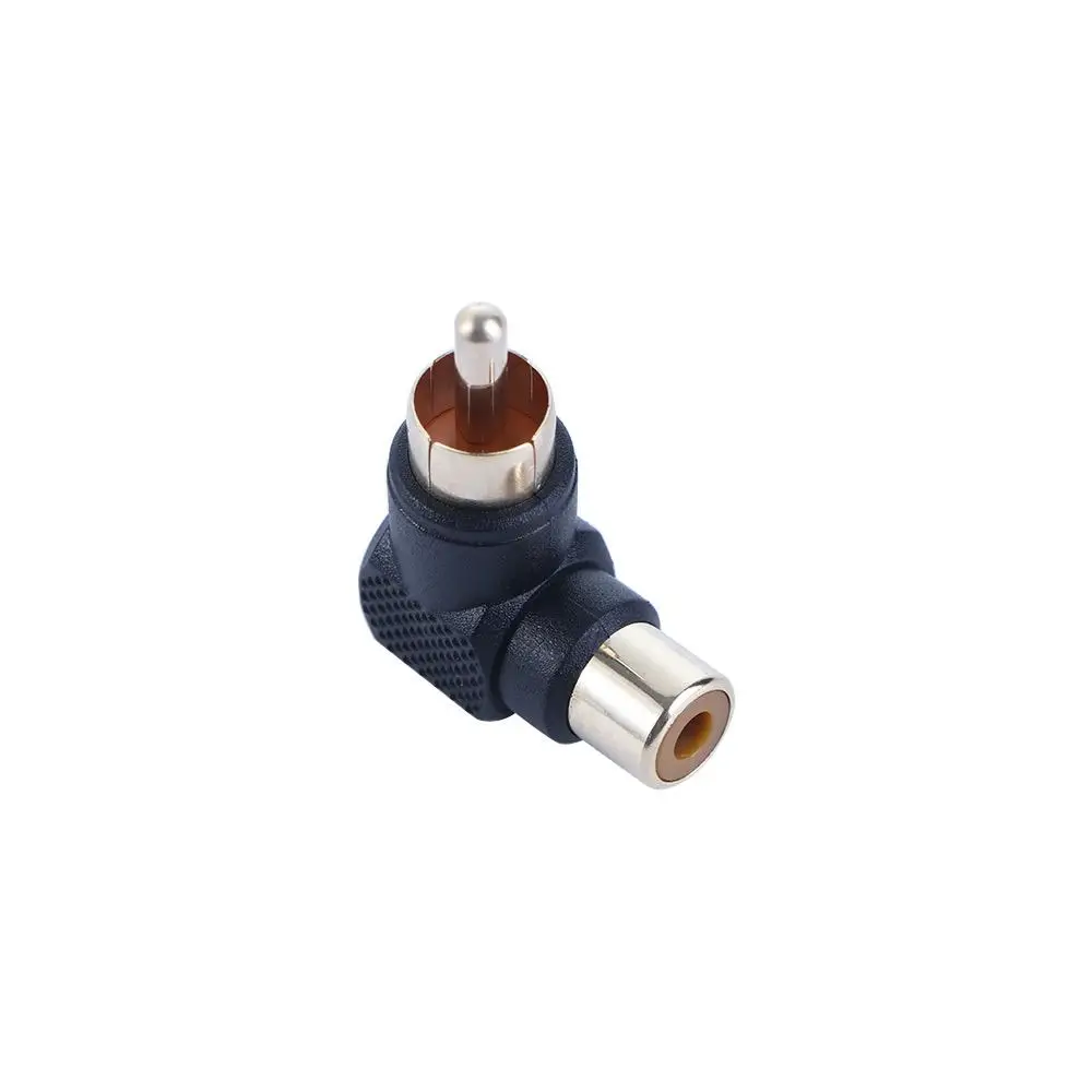 المكونات RCA محول صوت الكوع 90 درجة الذهب تصفيح L الفاصل ذكر إلى أنثى RCA موصل التوصيل محول الصوت محول RCA