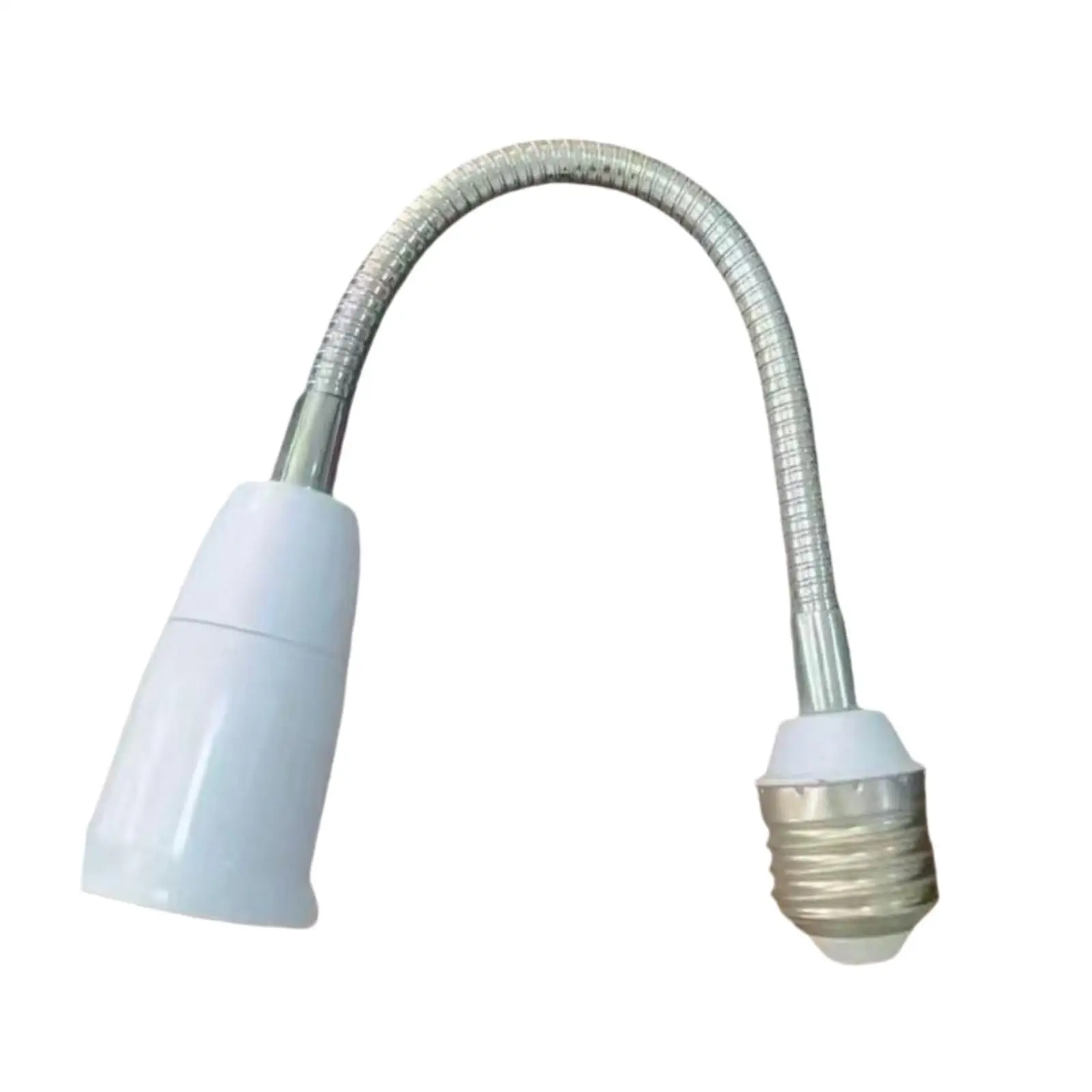 Lamp Holder Extension Adapter E27 to E27 Rotating Socket Flexible Gooseneck Base Stand for Reading Study Area