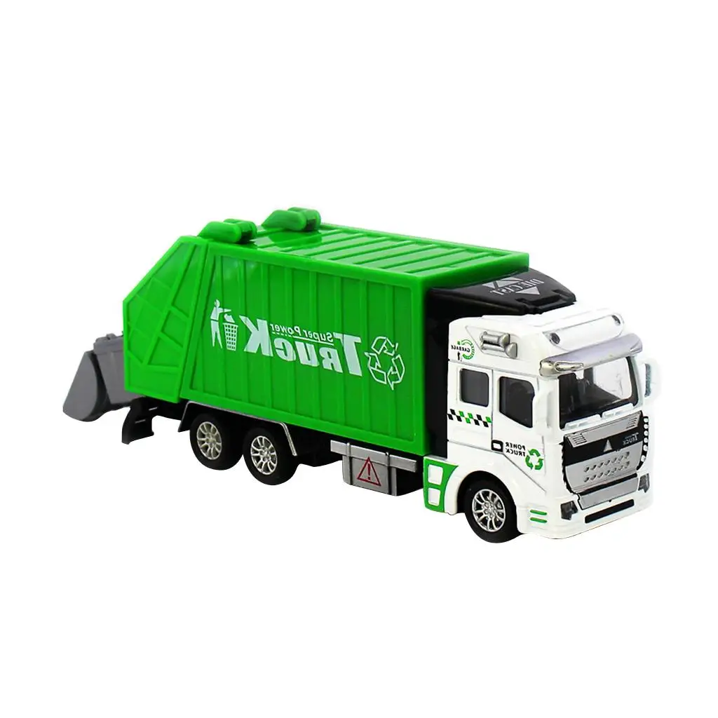 Kids Toy Car Pull Back Die Cast Garbage Truck Model Vehicles Alloy Toy for Children Creative Play