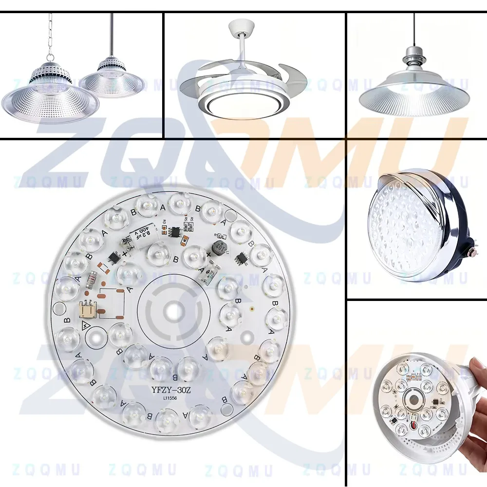 LED Chip AC 110V/220V Driverless 13W 15W 18W LED Round PCB Light Board, 3color Adjustable Ceiling Light Outdoor Light Panel Ligh