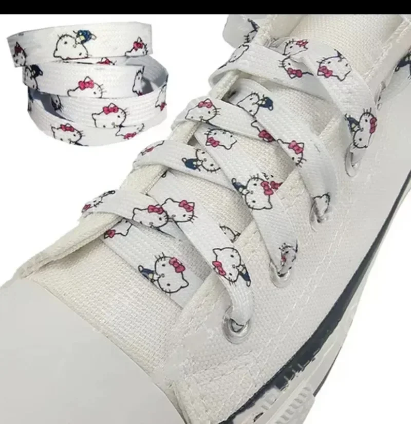 Cartoon Graffiti Shoelaces  kawaii HelloKittys Shoelaces Cute Print 150cm 2 Pairs of Shoes for Decorating Friends Birthday Gifts