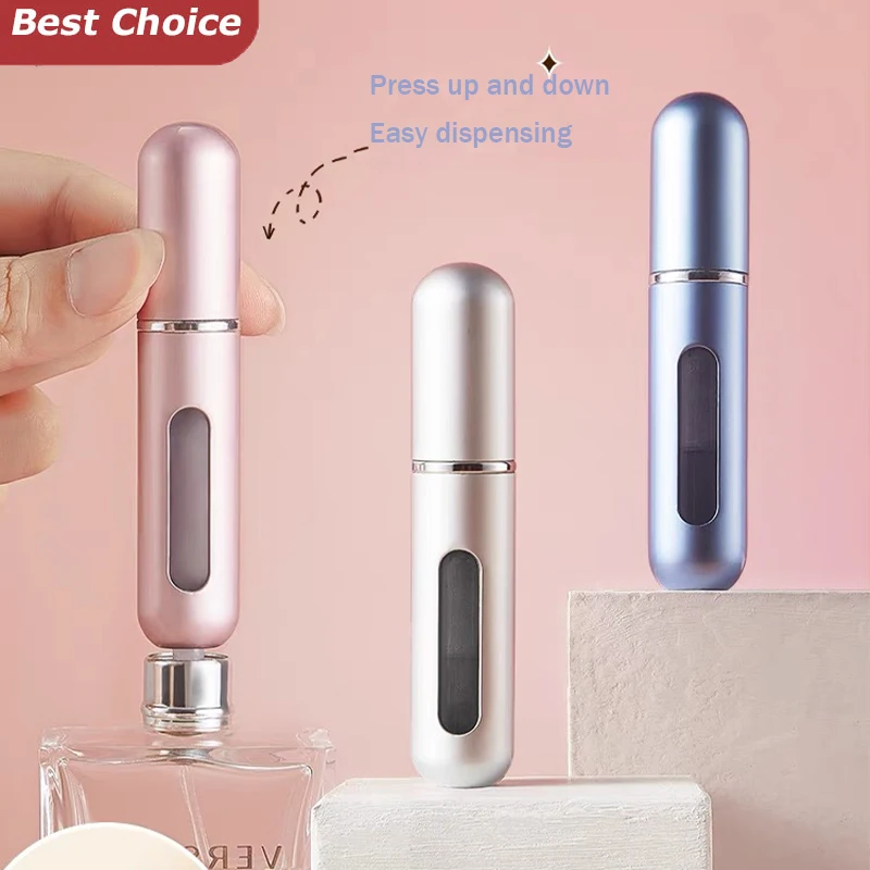 Perfume Dispenser Bottle 5ml Rotating Perfume Dispenser Bottle Visualization Design Compact Fashion Portable Spray Bottle