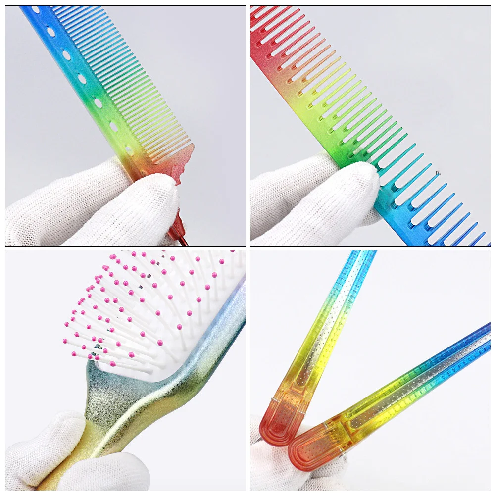 

1 Set Comb Durable Plastic Hairstyling Tool Scalp Massage Wide Tooth Comb Curly Hair Styling Hair Salon
